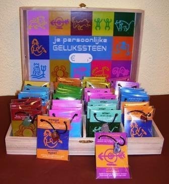 Persoonlijke gelukssteen gekoppeld aan Sterrenbeeld, Bijoux, Sacs & Beauté, Colliers, Enlèvement ou Envoi, Neuf, Noir, Réglable