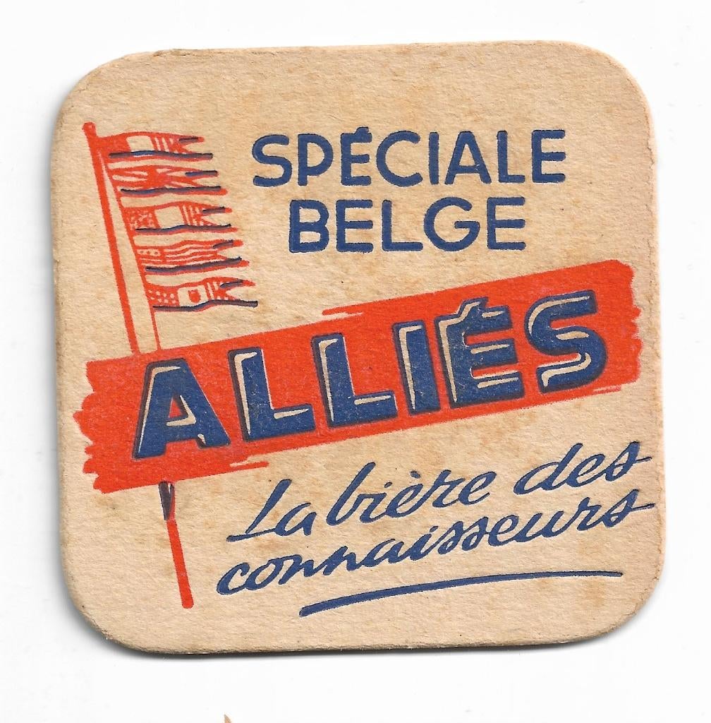 sous bock Alliés, Collections, Marques de bière, Enlèvement ou Envoi, Comme neuf, Sous-bock