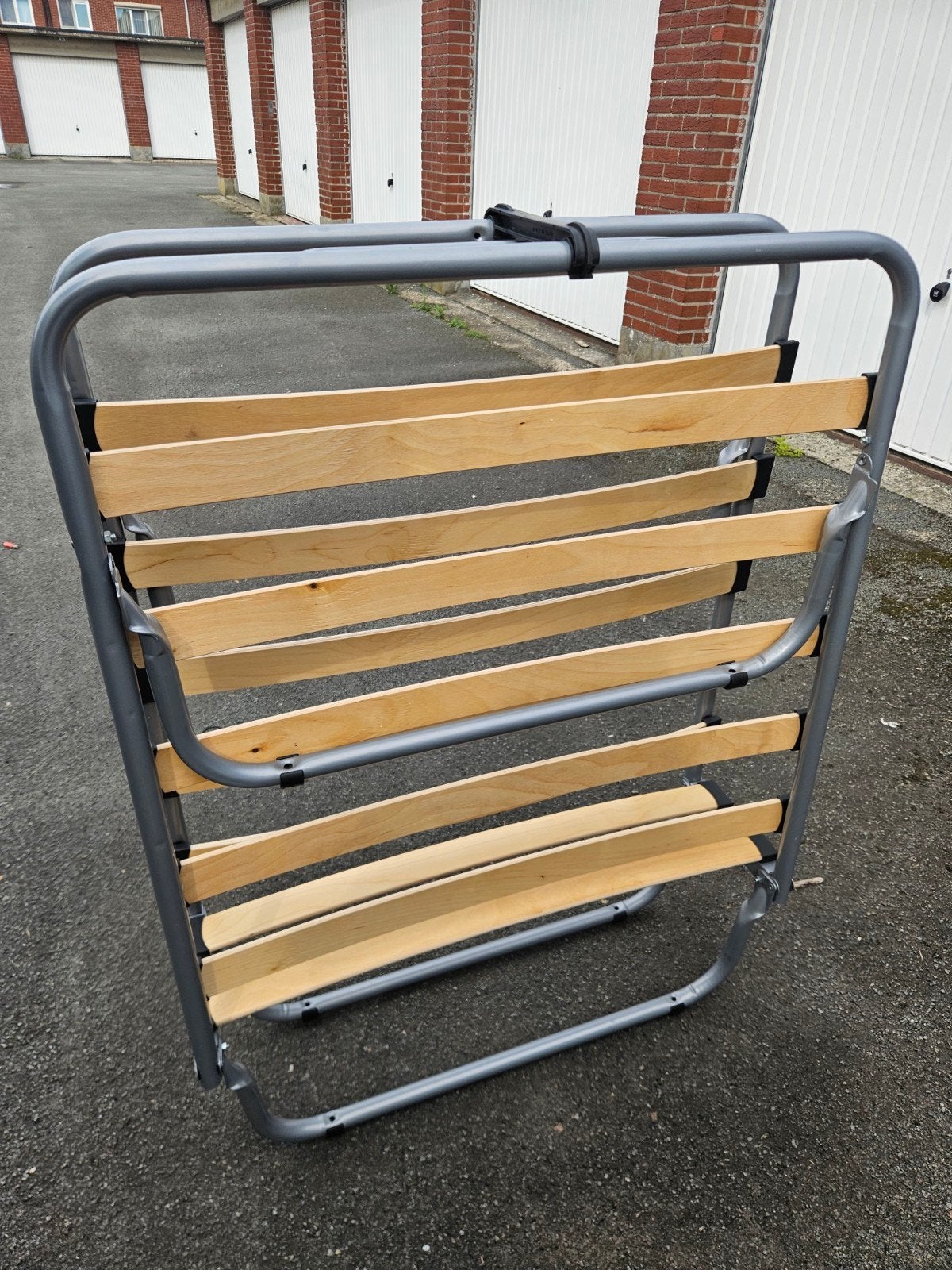 plooibed zonder matras, Ophalen, Eenpersoons, 190 cm of minder, Zo goed als nieuw