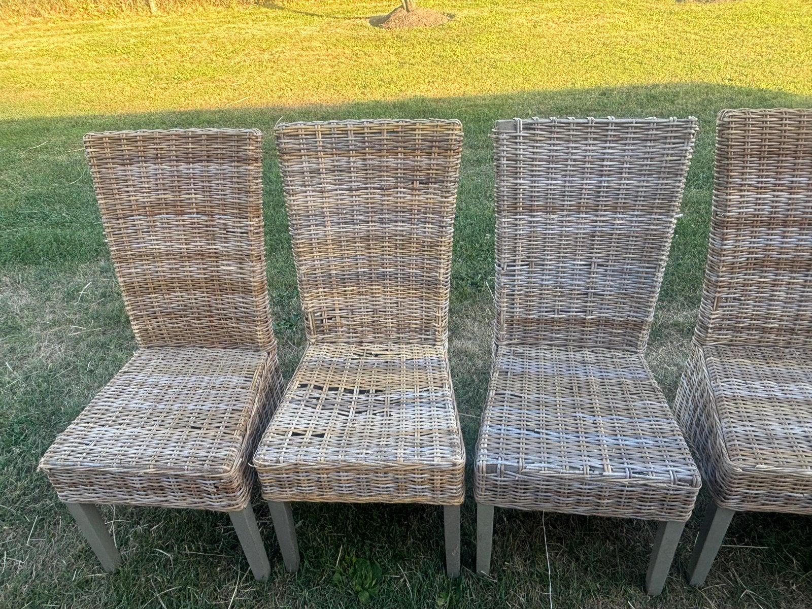 6 Rieten stoelen, Ophalen, Gebruikt