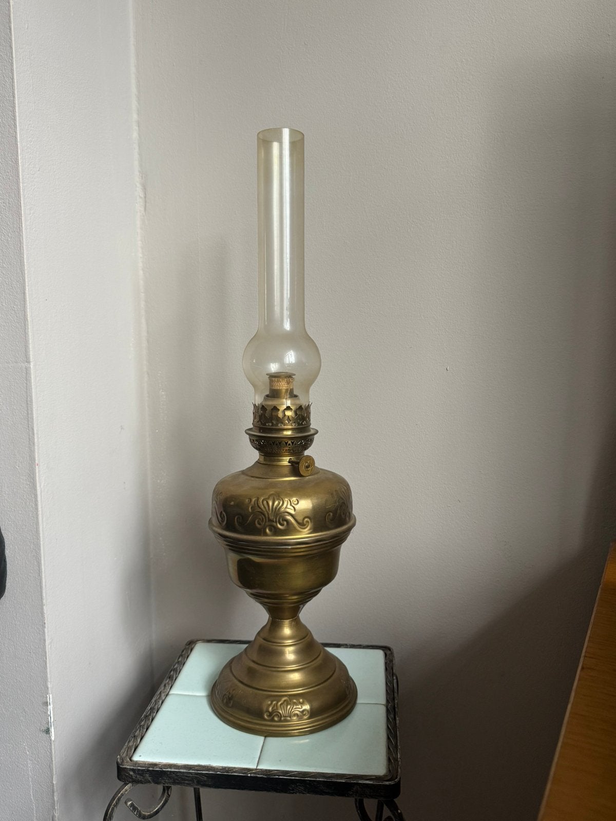 Antieke petroleumlamp, Antiek en Kunst, Ophalen
