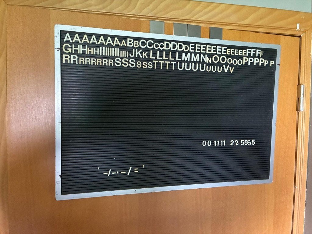 letterbord, Huis en Inrichting, Ophalen, Tekstbord, Gebruikt, 60 cm