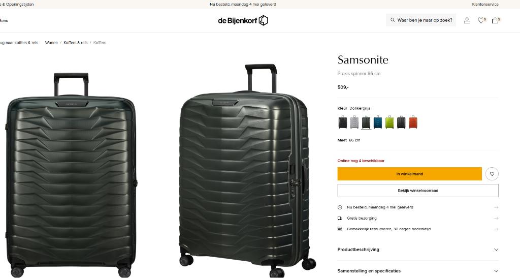 Samsonite Proxis XL koffer - 147 liter inhoud, Hard kunststof, Nieuw, 70 cm of meer, 55 cm of meer