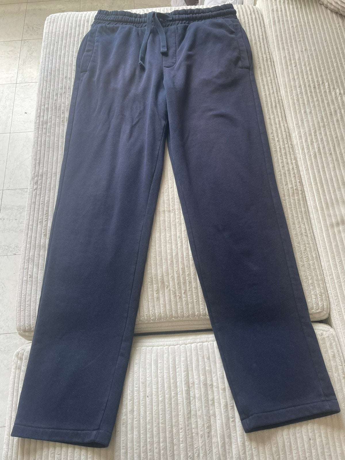 Pantalon de jogging bleu marine – coupe droite, Enlèvement ou Envoi, Porté, Taille 48/50 (M), Bleu