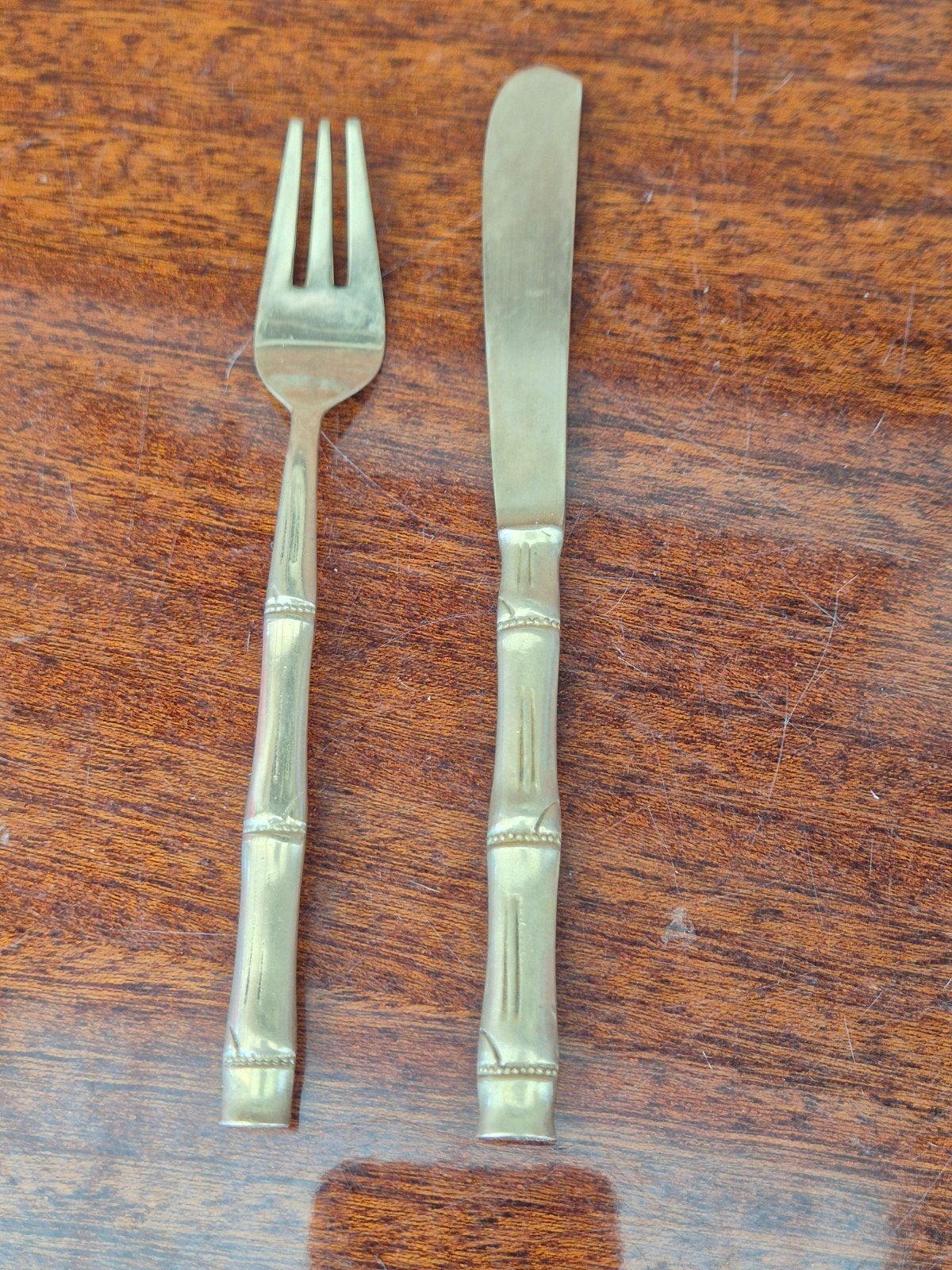 Couverts en bronze en forme de bambou, année 70, Enlèvement ou Envoi