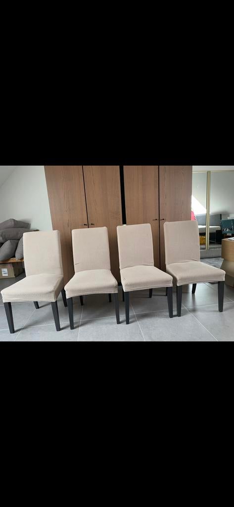 4 Ikea stoelen met wasbare hoes, Tuin en Terras, Ophalen, Zo goed als nieuw
