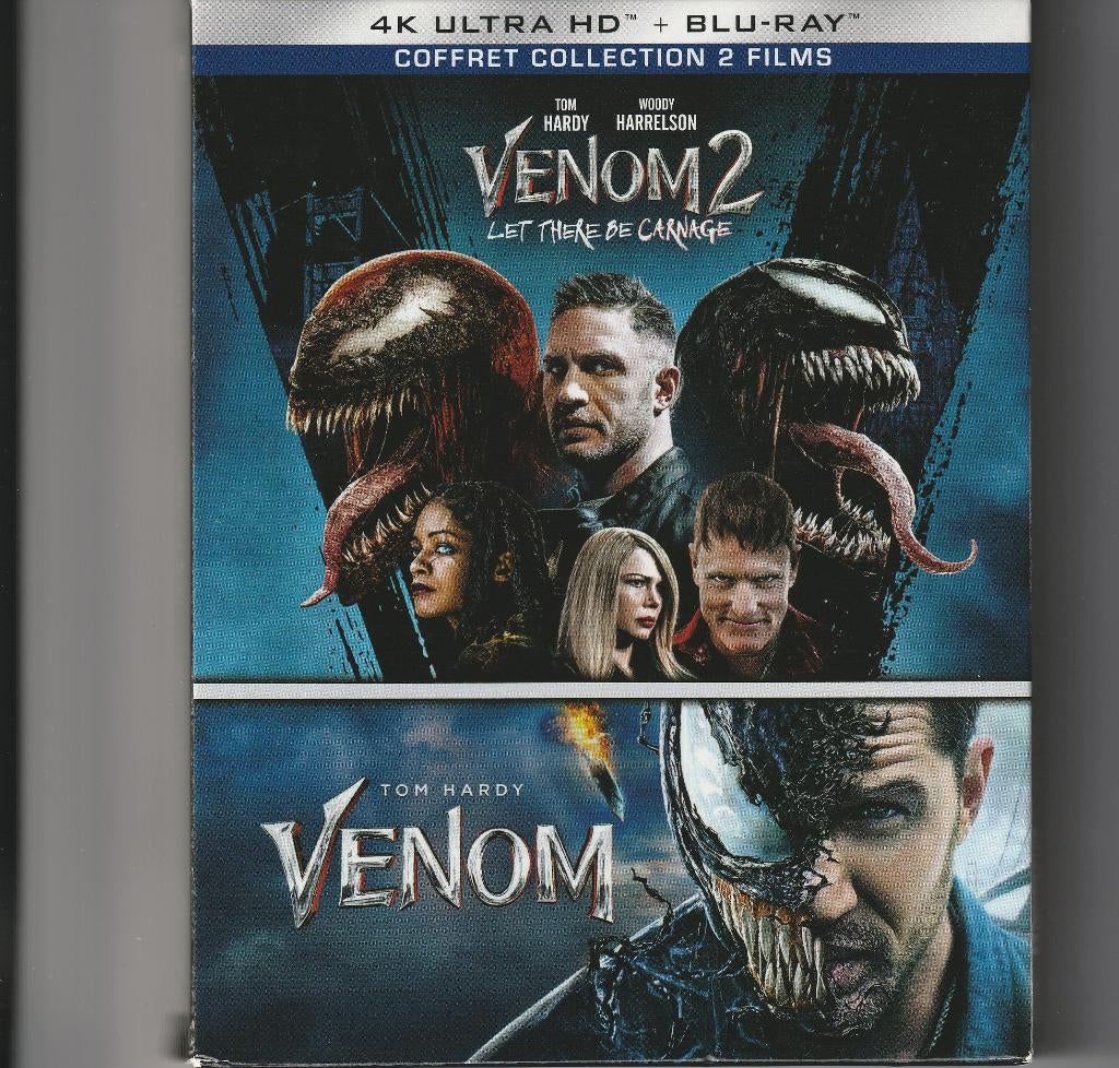 Venom 1 - 2  4K+ Blu-Ray 2 film Collection (nieuw), Cd's en Dvd's, Ophalen of Verzenden, Zo goed als nieuw, Horror, Boxset