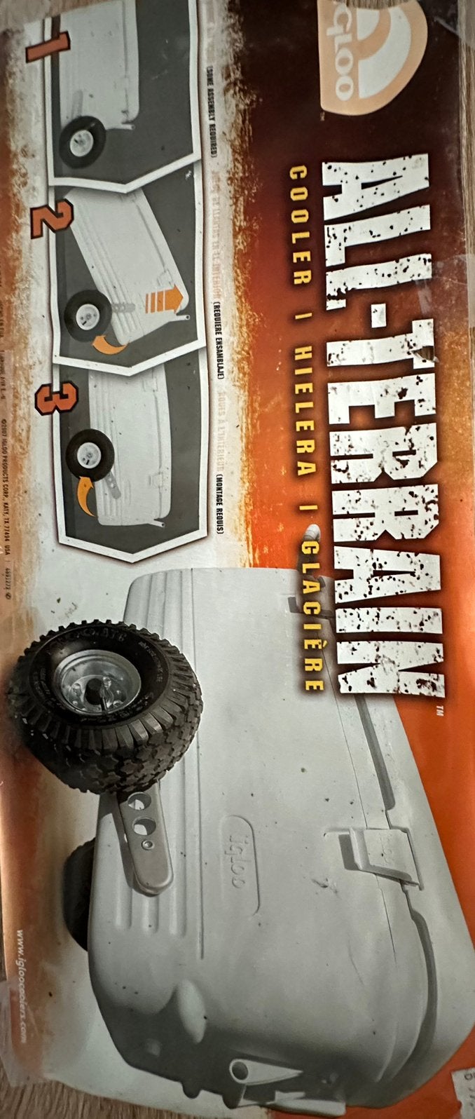 Igloo mobiele koelbox (156 L - 280 blikjes) op banden, Caravanes & Camping, Enlèvement, Utilisé, Glacières, Élément de refroidissement