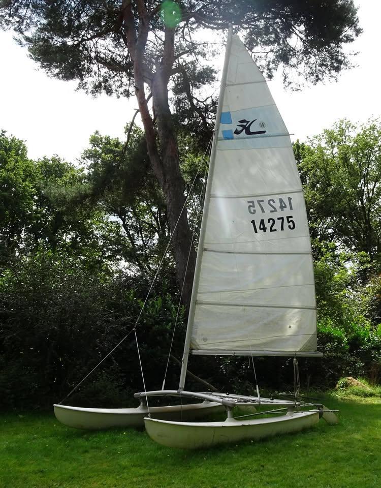 Catamaran Hobie Cat 14 collector de 1975 (Num.94), Enlèvement, Utilisé, Hobie