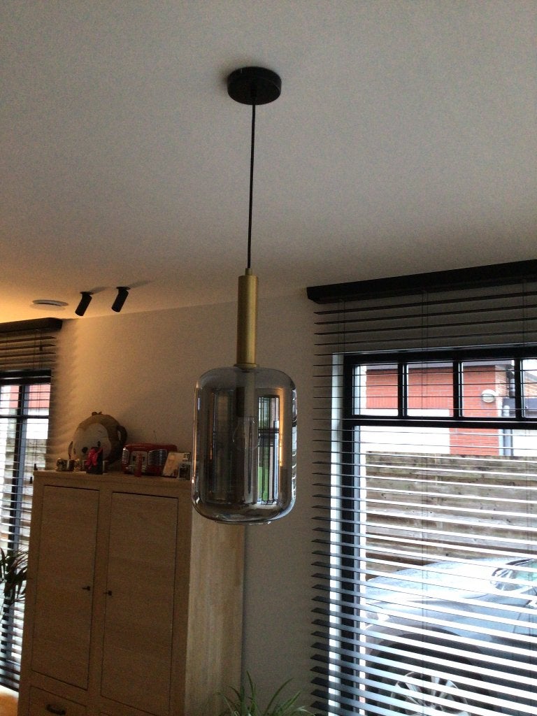 Hang lamp, Ophalen, Zo goed als nieuw, Glas