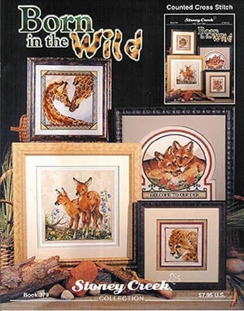Motif au point de croix Born in the Wild by Stoney Creek 379, Hobby & Loisirs créatifs, Broderie & Machines à broder, Enlèvement ou Envoi