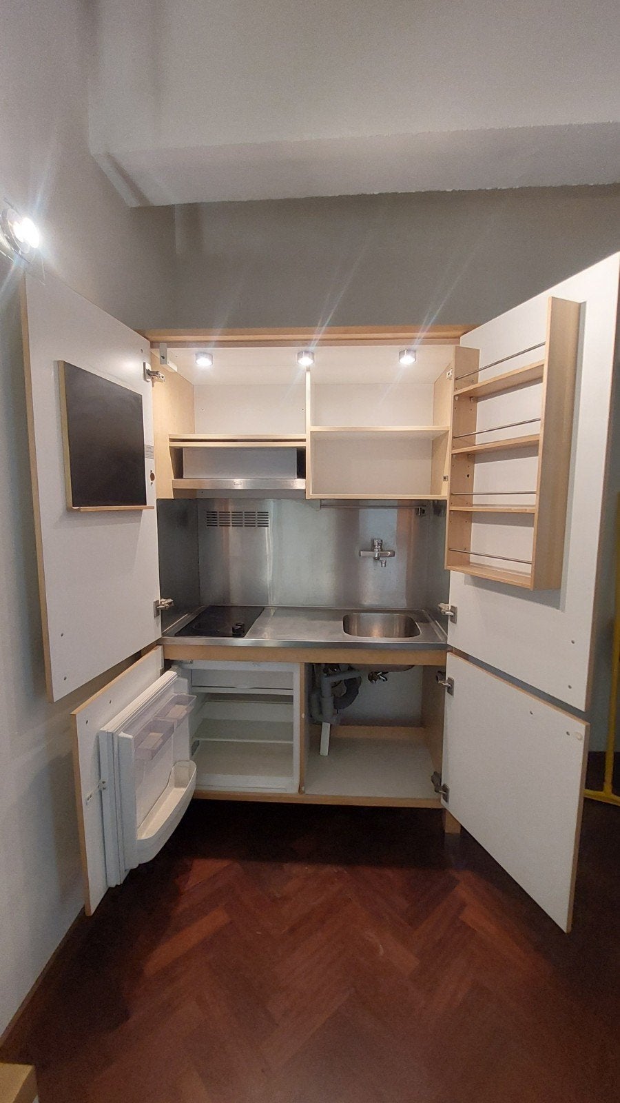 Keukenblok 2m/1m35, Maison & Meubles, Cuisine | Cuisines complètes, Enlèvement, Comme neuf, Crème, Cuisine à paroi simple