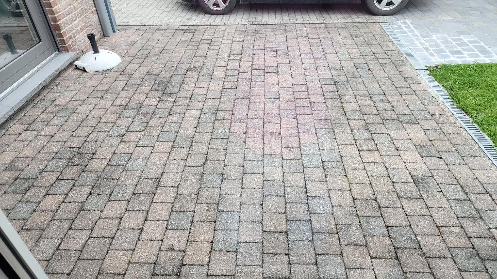 GRATIS 20m2 betonklinkers 15 x 15 x 5 cm, Ophalen, Overige materialen, Gebruikt, Minder dan 20 cm