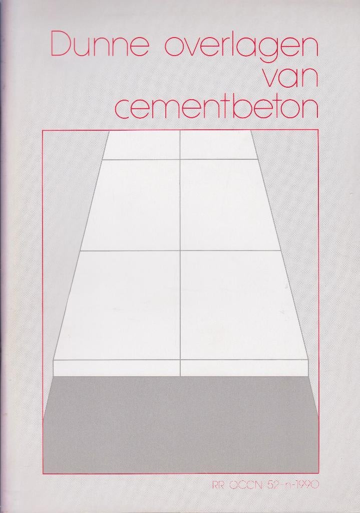 1990 - Karel VERHOEVEN - Dunne Overlagen van Cementbeton, Livres, Technique, Karel VERHOEVEN, Comme neuf, Architecture, Envoi