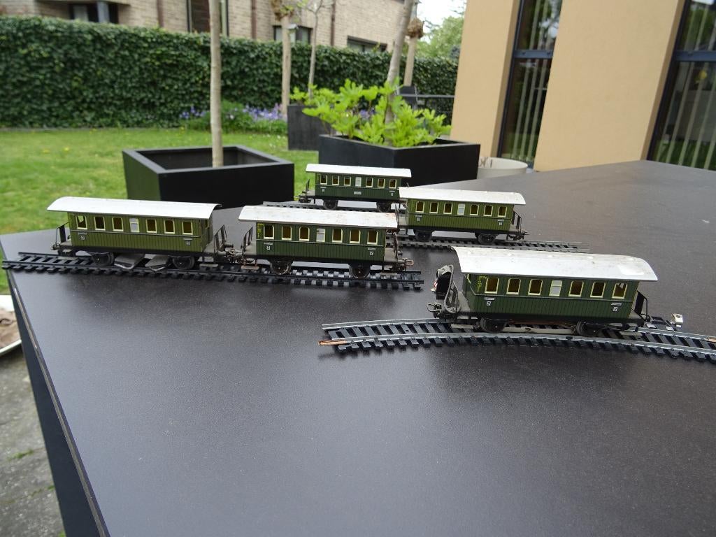 Lot lokale reizigerswagons - Märklin - HO, Hobby en Vrije tijd, Wisselstroom, Gebruikt, Wagon, Ophalen of Verzenden