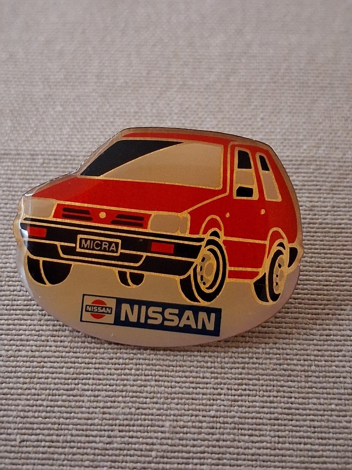 Vintage Nissan Micra-reversspeld/ pin, Ophalen of Verzenden