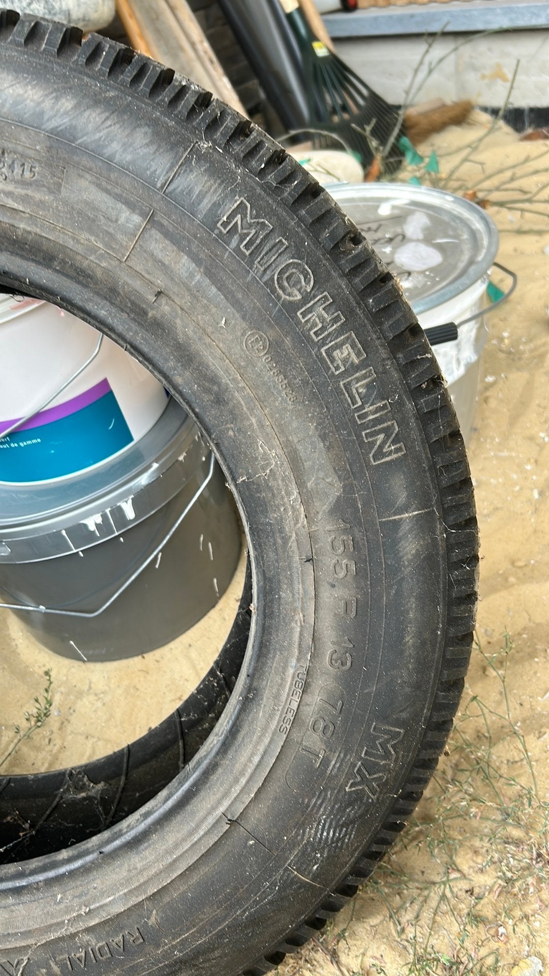 Nieuwe band michelin voor remork 155/r13 78T, Enlèvement