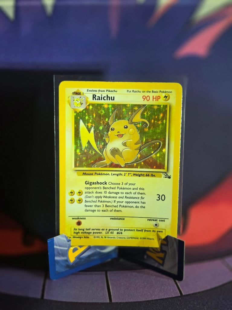 Pokémon Raichu Holo 14/102 Base Set, Ophalen of Verzenden, Foil
