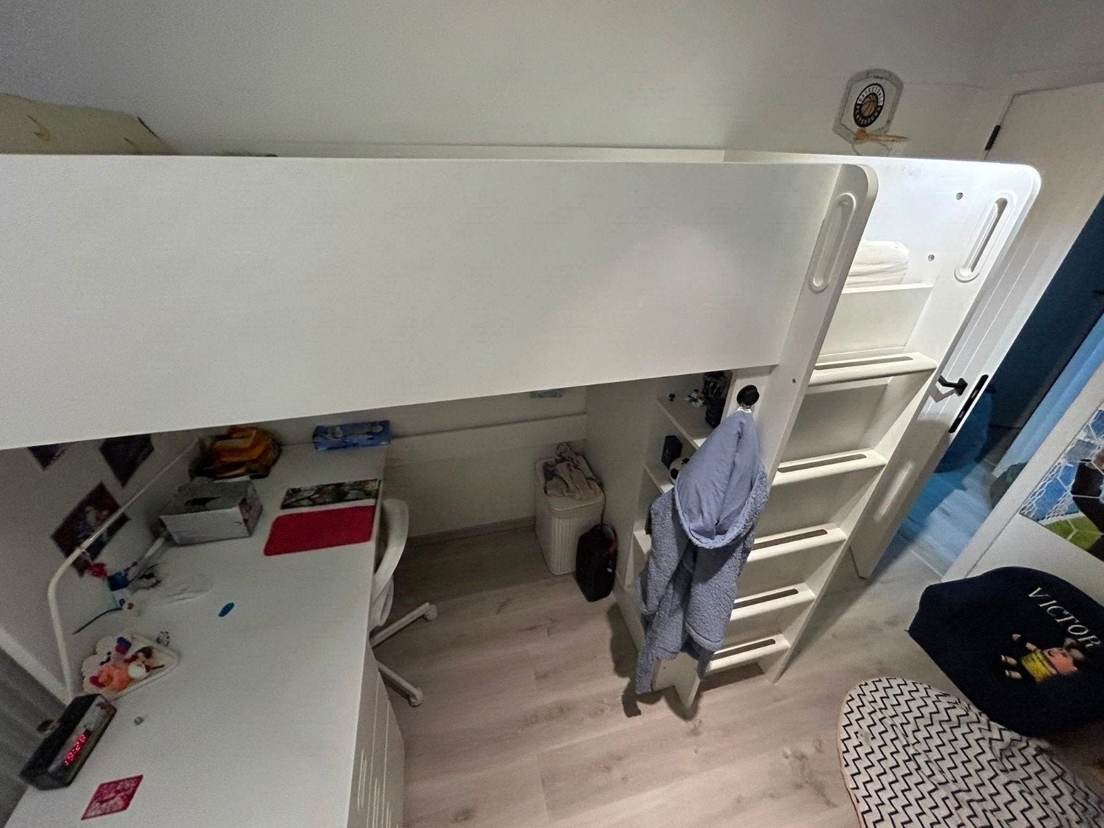 Hoogslaper met bureau en kleerkast, Kinderen en Baby's, Ophalen, Hoogslaper