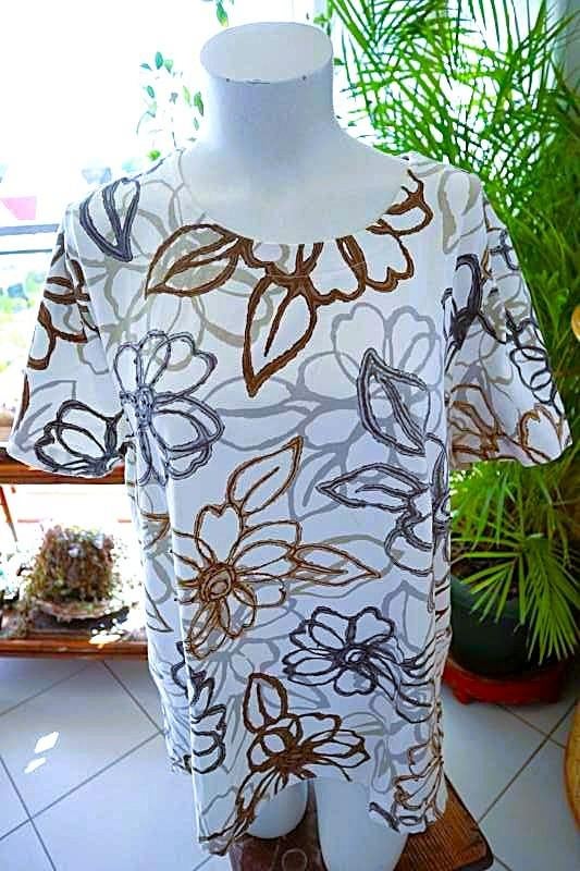 bijzonder sierlijk bloem T-shirt, Kleding | Dames, T-shirts, Alfred Dunner, Overige kleuren, Maat 46/48 (XL) of groter, Ophalen of Verzenden