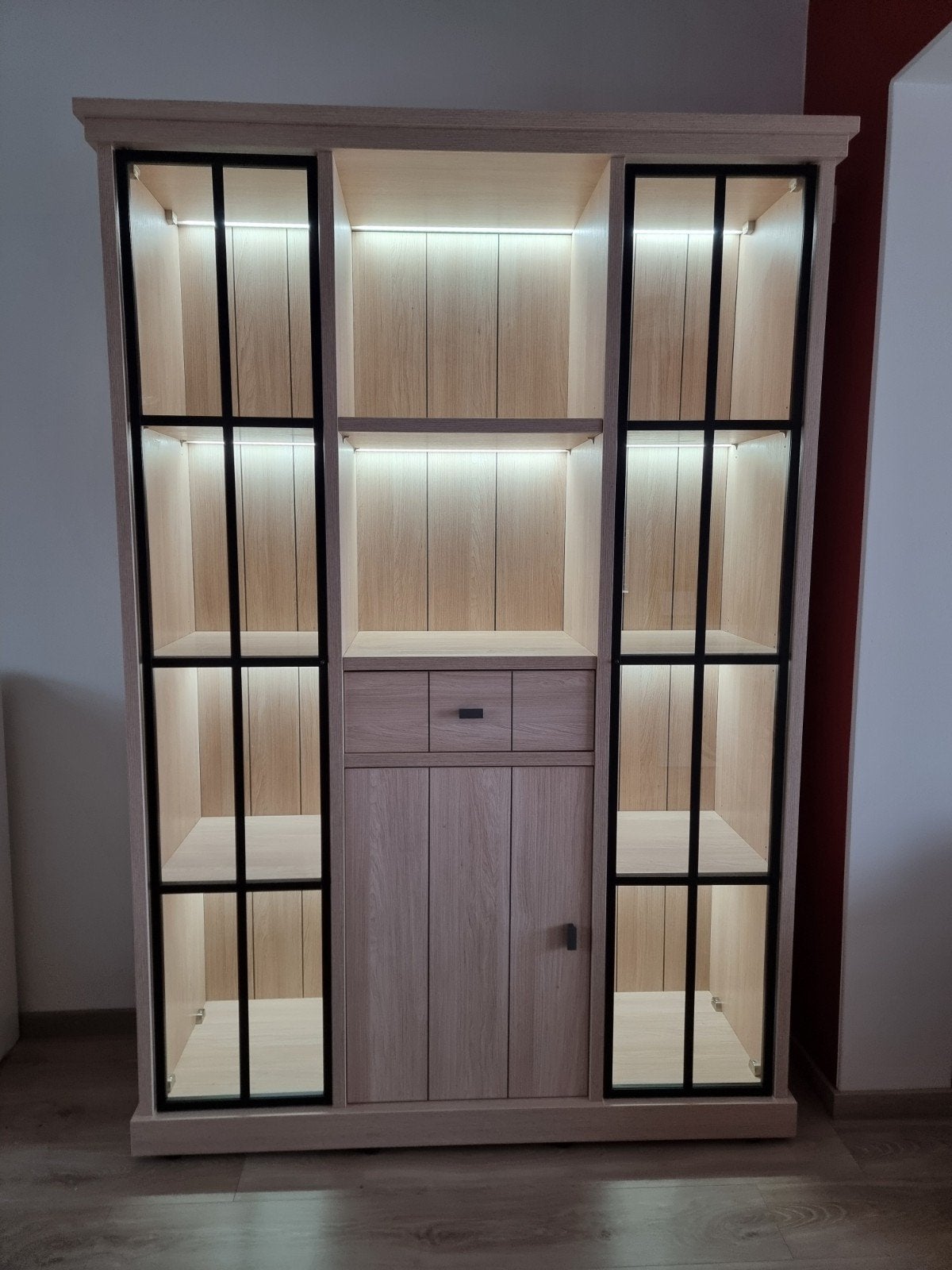 Vitrinekast, Huis en Inrichting, Ophalen, Zo goed als nieuw, Glas