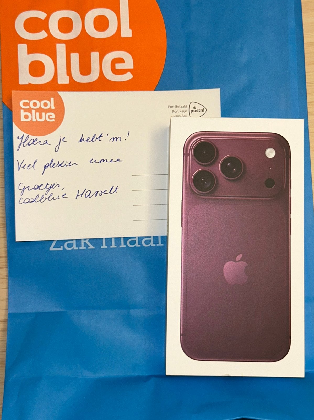 Spik splinternieuwe Iphone Pro max Burgundy 512GB, Ophalen, Nieuw, Zonder simlock, Zonder abonnement