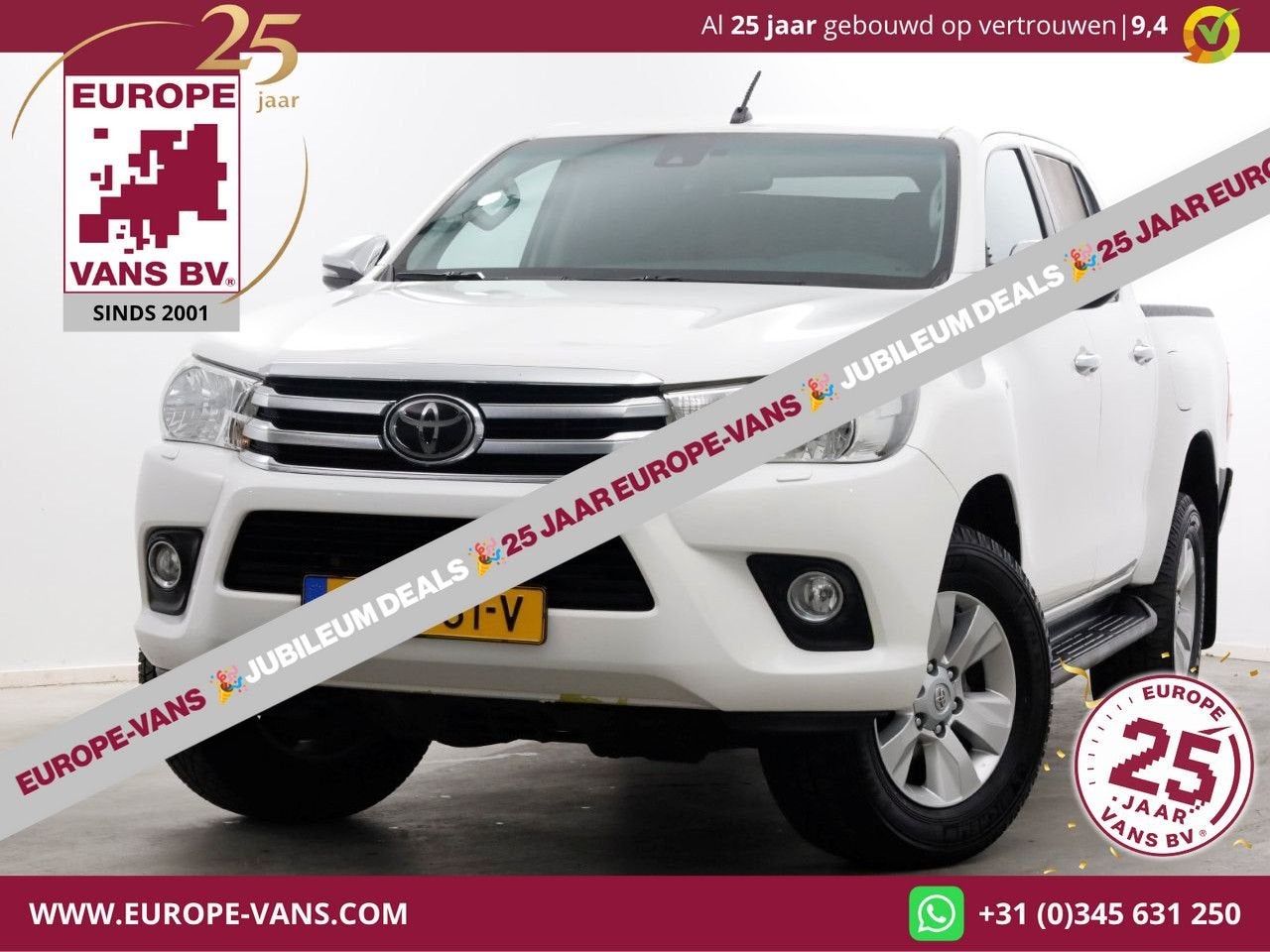 Toyota HiLux 2.4 D-4D-F 150pk E6 4WD 4x4 Double Cab Automaat, Auto's, Automaat, Wit, Bedrijf, Diesel