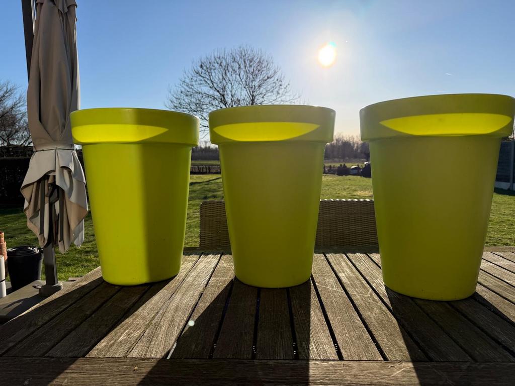 Cachepot Grosfillex lichtgroen, Ophalen, Kunststof