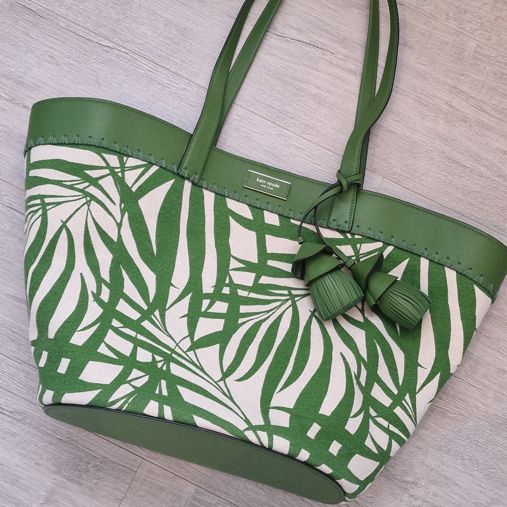 Kate Spade strandtas palmbladeren, Ophalen of Verzenden, Zo goed als nieuw, Shopper