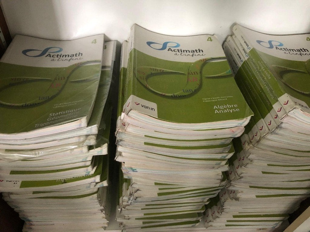 A donner : lot Actimath 4G Algèbre (30x) et Stat (30x), Boeken, ASO, Wiskunde A, Van in, Ophalen