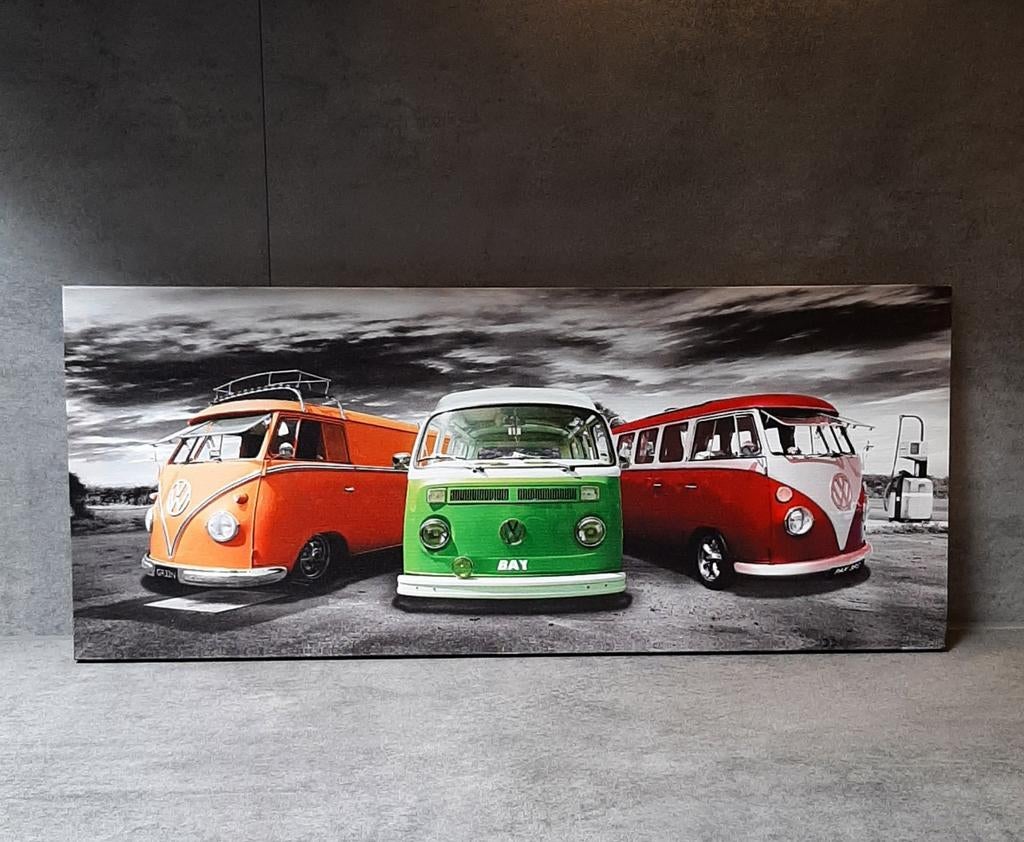 Canvas/ T1 Busjes/ 61 x 25,5 cm/Als nieuw, Ophalen, Wandhanger, Zo goed als nieuw, Meerkleurig