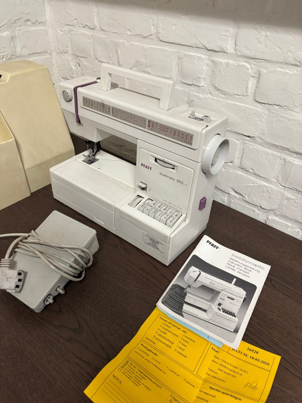 Pfaff Dualmatic 955-1 naaimachine, Ophalen, Zo goed als nieuw, Naaimachine, Pfaff