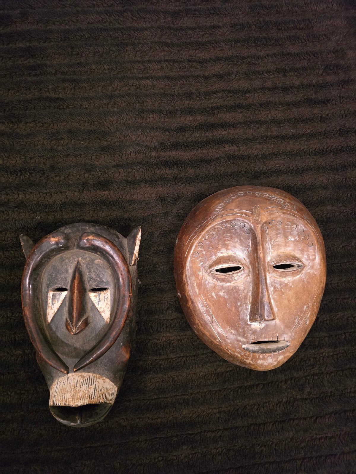 antieke afrikaanse maskers, Antiquités & Art, Fait main, Afrique, Enlèvement ou Envoi, Masque