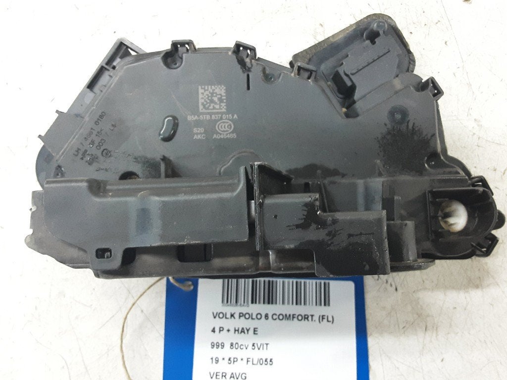 SERRURE DE PORTE AVANT GAUCHE Polo VI (AW1) (5TB837015A), Volkswagen, Mevr. I. Hauben, Utilisé, Avant