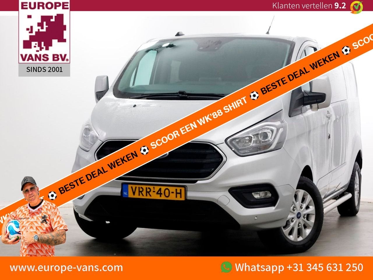 Ford Transit Custom 2.0 TDCI 130pk L2H1 Limited D.C. Airco/N, Bedrijf, 205 g/km, Ford, Te koop