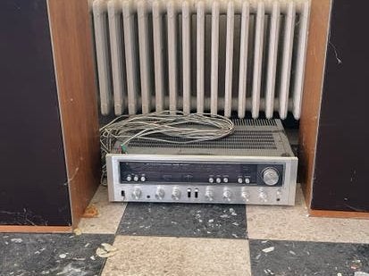 Vintage Kenwood receiver/vintage B&W DM4 boxen:werkt perfect, Ophalen, Gebruikt
