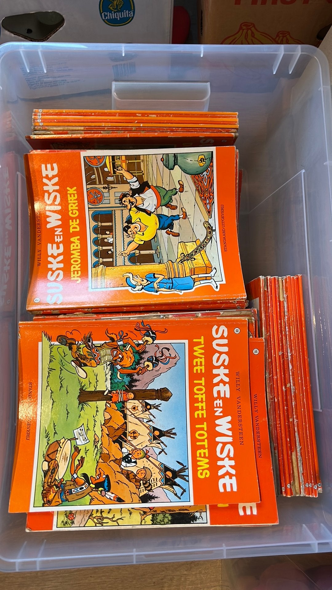 +/- 250 stripboeken Suske &Wiske, Jommeke, Boeken, Meerdere stripboeken, Ophalen, Gelezen