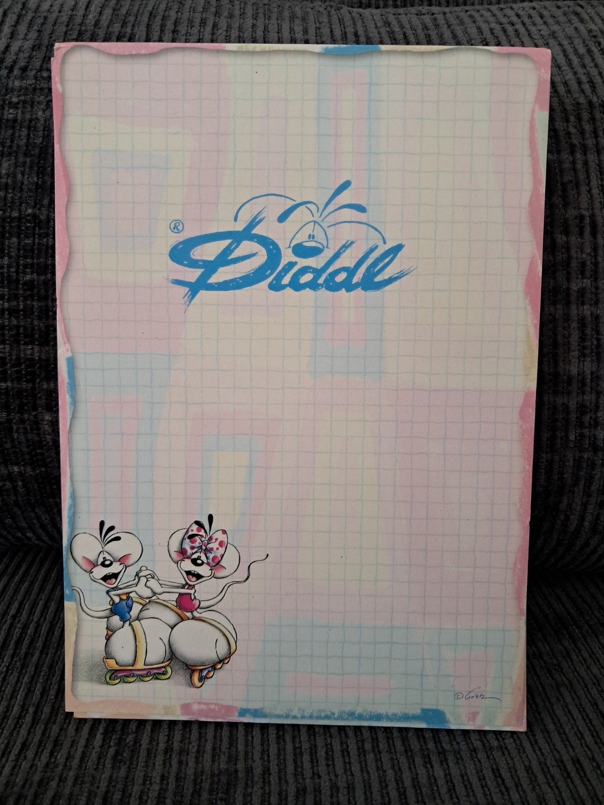 Bloc Diddl et Diddlina patins à roulette A5 n415, Collections, Diddl, Enlèvement ou Envoi, Diddlina, Utilisé, Papier, Carte ou Papeterie