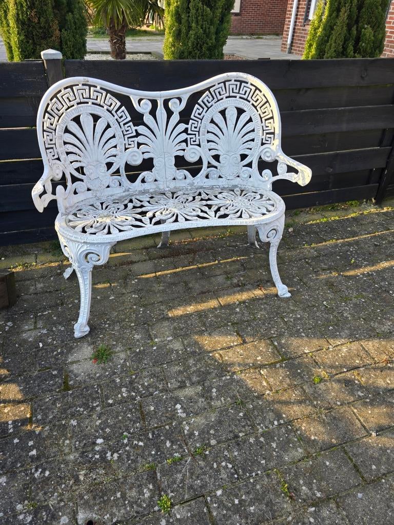 Prachtig ijzeren tuinbankje, Tuin en Terras, Tuinbanken, Ophalen, Metaal