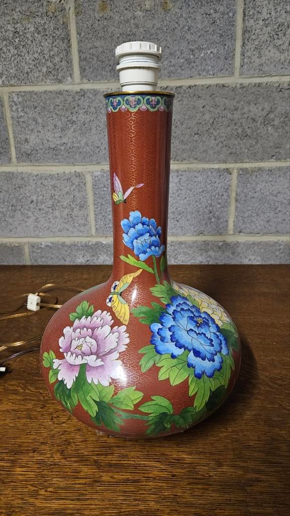 Belle lampe japonaise (cloisonné), Antiquités & Art, Antiquités | Porcelaine, Enlèvement