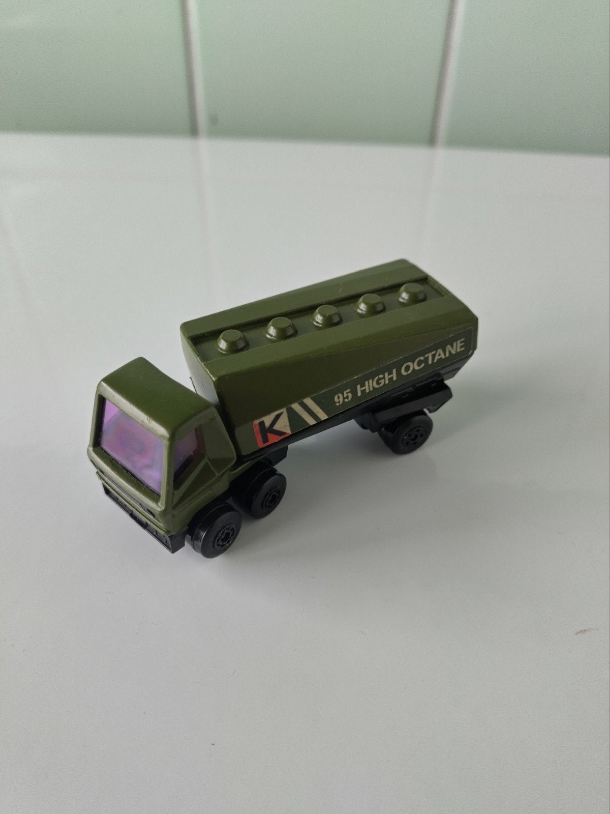 Vintage Matchbox Freeway Tanker AFHALING LEES BESCHRIJVING, Hobby en Vrije tijd, Ophalen, Gebruikt, Auto, Matchbox