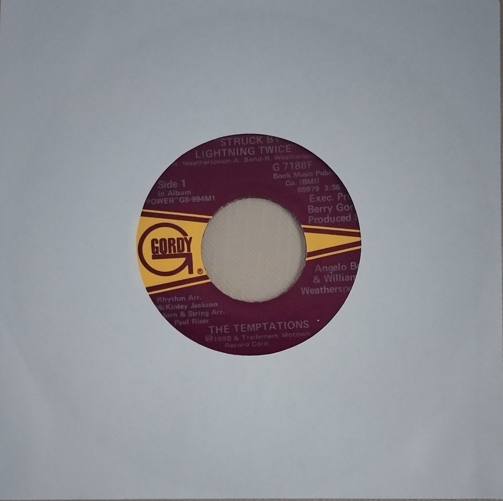 The Temptations - Struck by lightning twice, Verzenden, 7 inch, Beschermende buitenhoes, Zo goed als nieuw