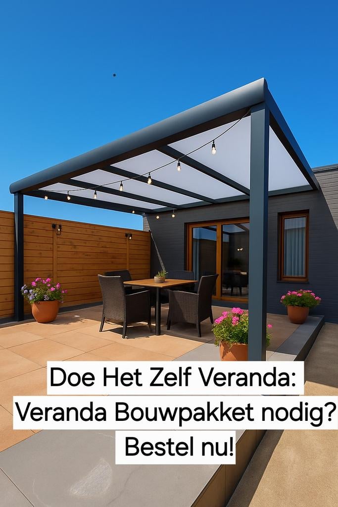 Veranda Bouwpakket nodig? Bestel nu!, Tuin en Terras, Overkappingen, Veranda, Ophalen