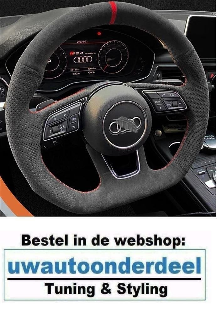 Stuur Hoes Alcantara Suede Rode Sticksels Geschikt Voor Audi, Verzenden