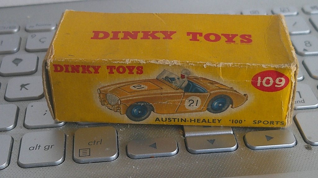 Dinky Toys 109 Austin Healey 100 Sports, Ophalen of Verzenden, Gebruikt, Auto, Dinky Toys