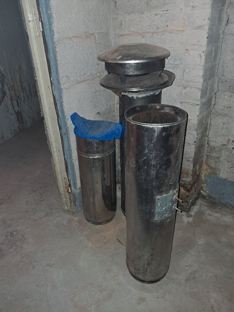 Cheminée à paroi simple en inox/acier inoxydable, Enlèvement, Comme neuf, Cheminée au bois