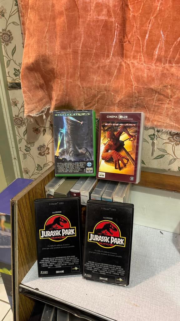 Vintage VHS film pakket: Jurassic Park, Spider-Man etc…, Hobby en Vrije tijd, Ophalen of Verzenden, Zo goed als nieuw
