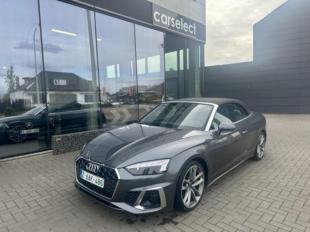 Audi A5 CABRIO 40 TFSI QUATTRO S-line 4x4/LEDER/ELECTR ZET/, Auto's, Audi, 1998 cc, Zwart, 4 cilinders, Cabriolet