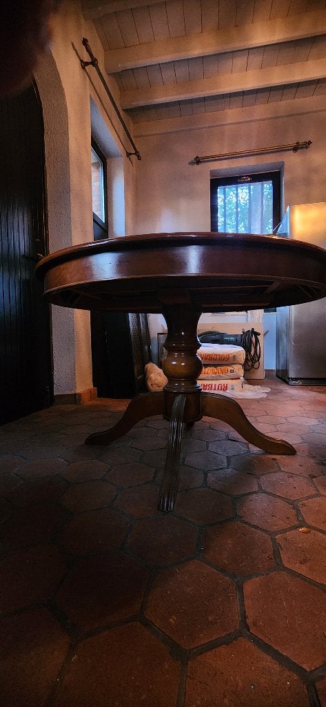 Table ronde ancienne diamètre 1,40, Antiquités & Art, Enlèvement