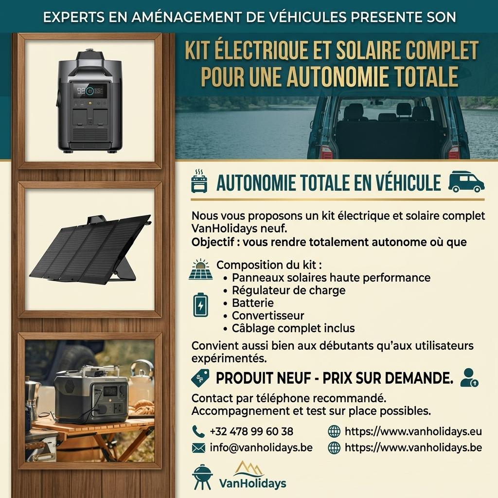 Sois autonome partout – Kit solaire véhicule VanHolidays, Caravanes & Camping, Camping-car Accessoires, Enlèvement ou Envoi